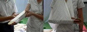 골절 사지의 나무 부목 고정 골절 사지 고정을 위한 부목 고정 - 산테 병원 빈탄, 호치민시